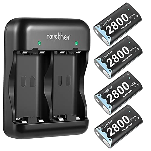 Rapthor 2800mAh Xbox One Rechargeable Battery Pack 2.4V Ni-MH Low S...