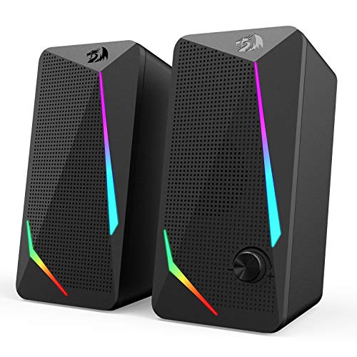 Redragon GS510 RGB Desktop Speakers, 2.0 Channel PC Computer Speake...