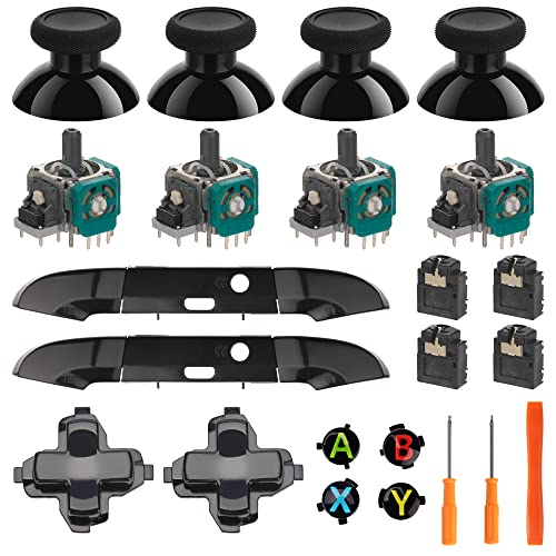 Repair Kit for Xbox One S X Controller, Thumbsticks, 3D Analog Joys...
