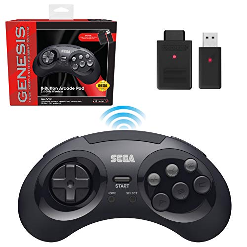 Retro-Bit Sega Genesis 2.4 Ghz Wireless Controller for Sega Genesis...