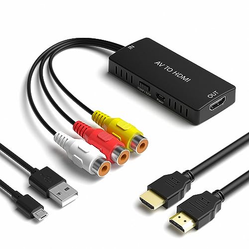 RuiPuo RCA to HDMI Converter, AV to HDMI Adapter, Composite to HDMI...