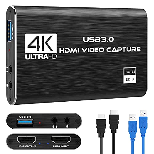 Rybozen 4K Audio Video Capture Card, USB 3.0 HDMI Video Capture Dev...