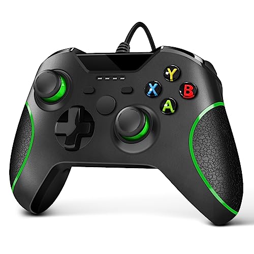 SAMINRA Replacement for Xbox One Wired Controller, Black USB Gamepa...