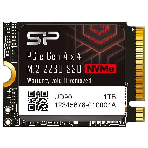Silicon Power 1TB UD90 2230 NVMe 4.0 Gen4 PCIe M.2 SSD R W up to 5,...