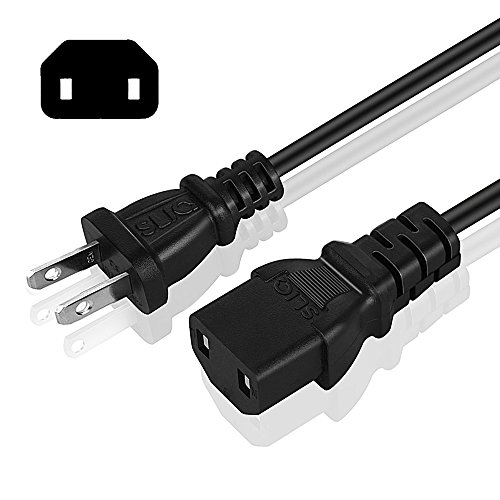 Sliq Gaming [UL Listed] 2 Prong AC Power Cable Cord - for Xbox One ...