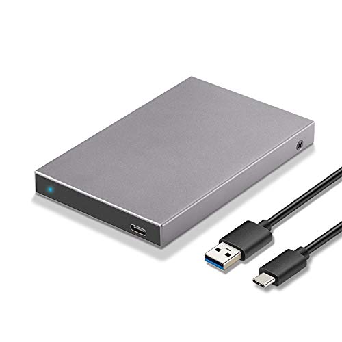 SSK Aluminum 2.5  Hard Drive Enclosure USB C 3.1 Gen 2(6Gbps) to SA...
