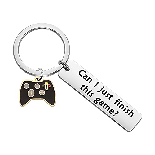 TGBJE Game Controller Keychain Funny Gamer Gift Can I just finish t...
