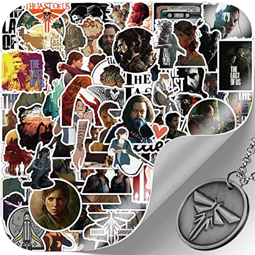 The Last of Stickers Us Merchandise with Firefly Charm Pendant Keyc...