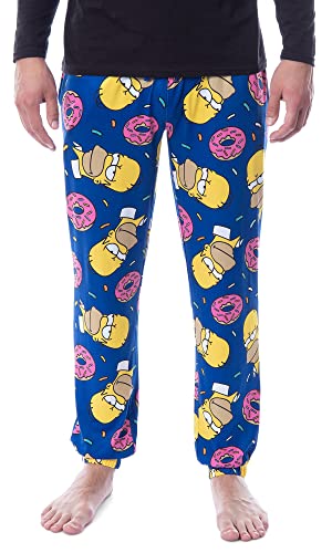 The Simpsons Mens  Homer Sprinkles Donuts Sleep Pajama Jogger Pants...
