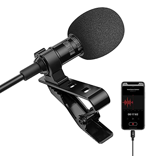 ttstar Microphone Professional for iPhone Lavalier Lapel Omnidirect...