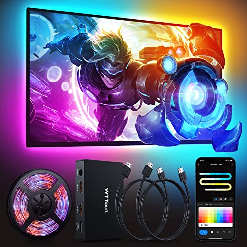 TV LED Backlight with HDMI Sync Box for 55-65 inch TVs, WTTout 12ft...