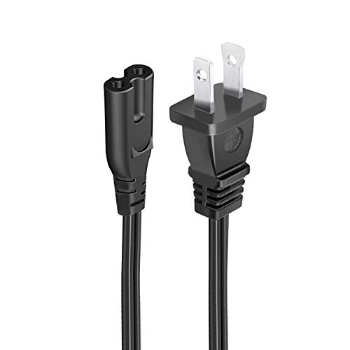 UL Listed 8.2ft 2 Prong Power Cord for Xbox One 1 S Game Console 2-...