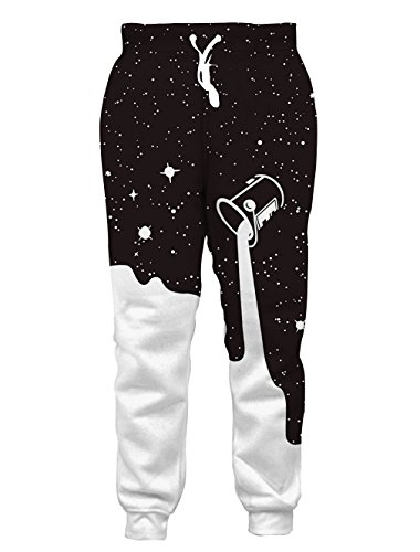 Unisex Adult 3D Pants Galaxy Milk Joggers 90 s Hammer Sweatpants Co...