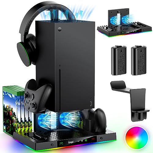 Upgrade Cooling Fan & Dual Charging Stand for Xbox Series X Console...