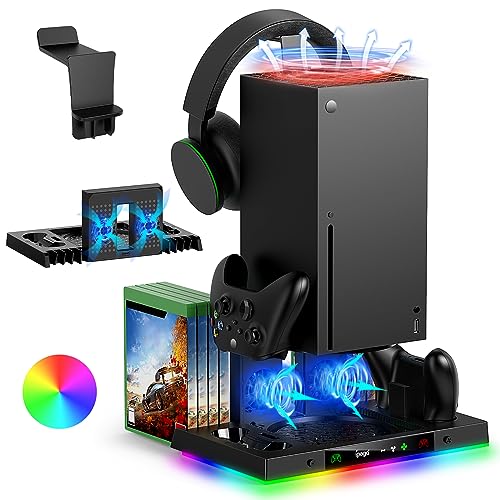 Upgrade Cooling Fan Stand&Charging Station for Xbox Series X Consol...
