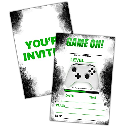 Video Game Birthday Party Invitation- Game On Gamer Birthday Invite...