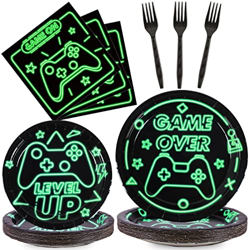 Video Game Party Supplies Gamer Gaming Party Paper Plates Napkins f...