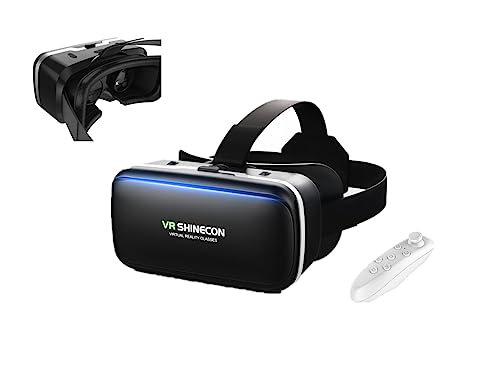 VR Headset for iPhone & Android with Controller, Virtual Reality 3D...
