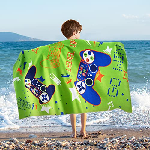 WERNNSAI Game Kids Beach Towel - 30” x 60” Microfiber Game Sand...