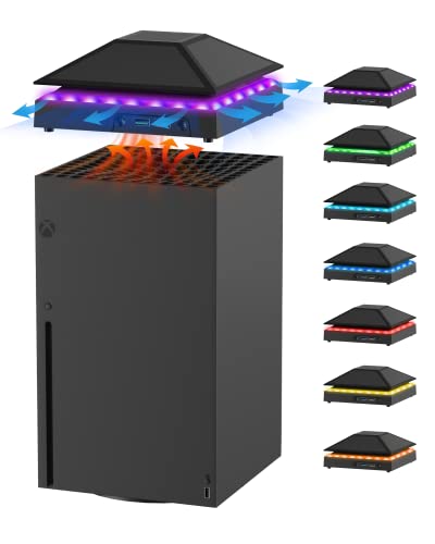 Wiilkac Cooling Fan for Xbox Series X with RGB Light Strip, 3 Level...