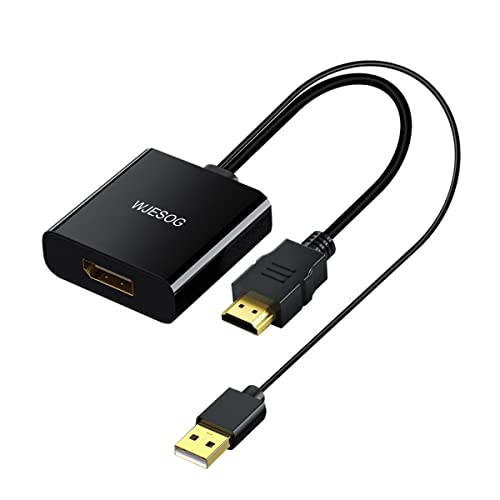 WJESOG HDMI to Displayport Adapter 4K@60Hz，HDMI 2.0 Male to DP 1....
