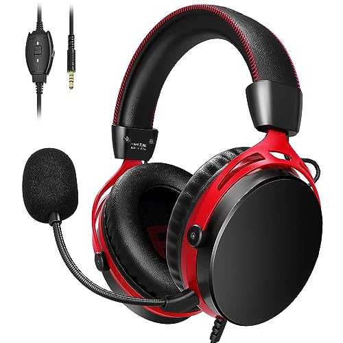 WolfLawS Gaming Headset for PS5 PS4 PC Xbox One Switch, Removable N...
