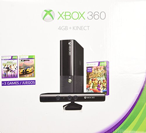 Xbox 360 4gb Kinect Holiday Bundle with 3 Games Forza Horizons, Kin...