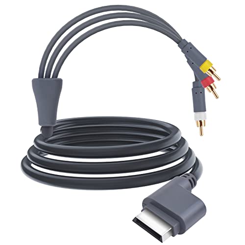 Xbox 360 AV Cable Cord,Audio Video HD Cable AV TV Out Cable to HD T...