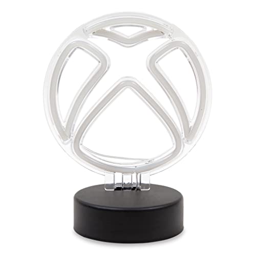 Xbox Logo White Neon Desk Lamp | Battery-Powered Mood Light For Tab...