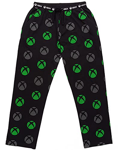 Xbox Lounge Pants Mens Black Game Console Pyjamas Trouser Bottoms P...