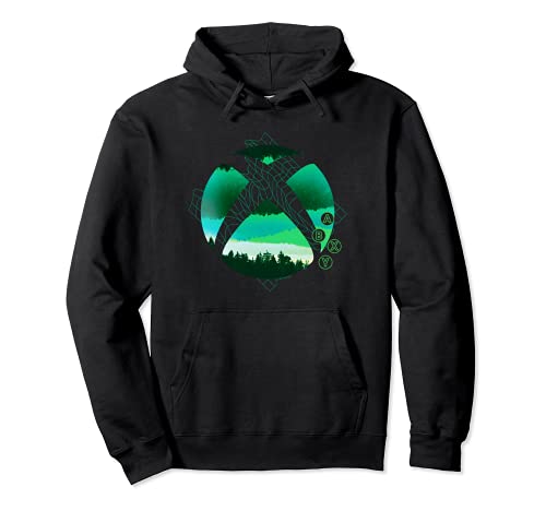 Xbox Terrain Grid with Buttons Pullover Hoodie...