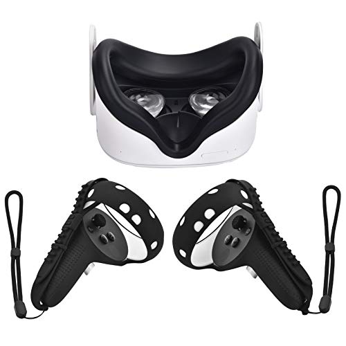 XIAOGE Controller Accessories for Oculus Quest 2 with Face Cover Co...