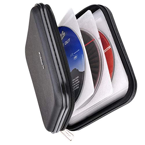 XiongYe CD DVD Wallet, 32 Capacity Heavy Duty, DVD CD Case Holder f...