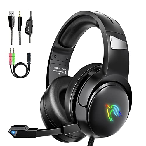 YINSAN Gaming Headset for PS4 PS5 Xbox Series X|S Xbox One PC Gamin...