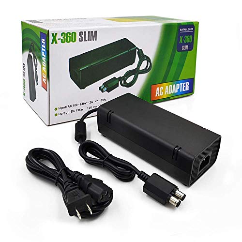 YUDEG AC Adapter for Xbox 360 Slim, Power Supply with Cord Replacem...