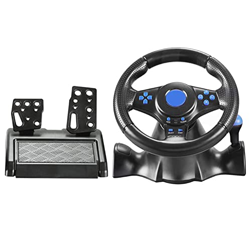 YUYIU Upgraded Racing Steering Wheel with Pedals Paddles Shifter...