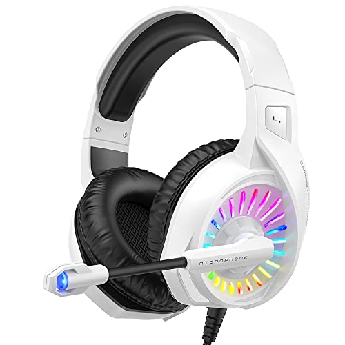 ZIUMIER Z20 White Gaming Headset for PC PS4 PS5 Xbox One Controller...